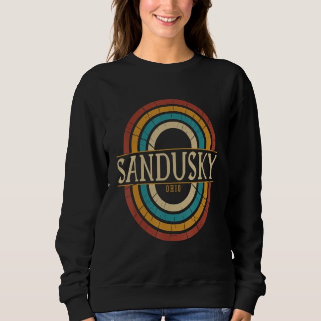 Vintage Retro Sandusky Ohio OH Souvenirs Sweatshirt (Vorderseite)