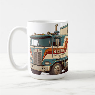 Vintage Retro Sattelzug Kissenbezug Kaffeetasse