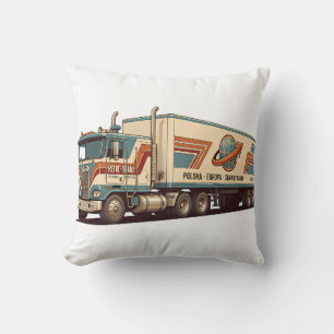 Vintage Retro Sattelzug Kissenbezug  Kissen