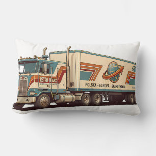 Vintage Retro Sattelzug Kissenbezug  Lendenkissen