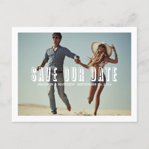 Vintage Retro   Save the Date Postkarte