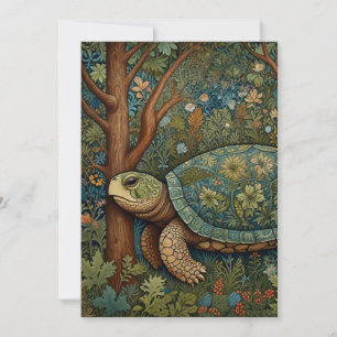 Vintage Retro-Schildkröte Boheme Boho Waldland Einladung