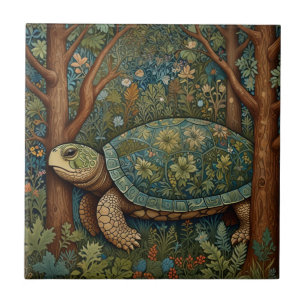 Vintage Retro-Schildkröte Boheme Boho Waldland Fliese