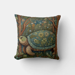 Vintage Retro-Schildkröte Boheme Boho Waldland Kissen