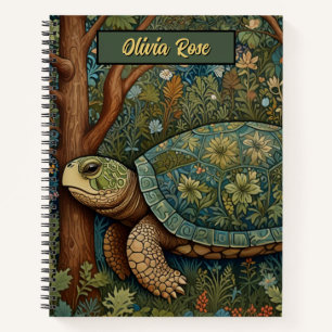 Vintage Retro-Schildkröte Boheme Boho Waldland Notizbuch