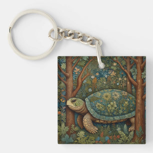 Vintage Retro-Schildkröte Boheme Boho Waldland Schlüsselanhänger