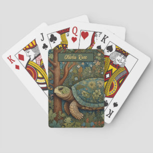 Vintage Retro-Schildkröte Boheme Boho Waldland Spielkarten