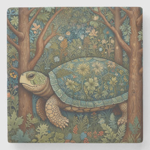 Vintage Retro-Schildkröte Boheme Boho Waldland Steinuntersetzer