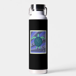 Vintage Retro Schildkröte Meeresbiologe Trinkflasche