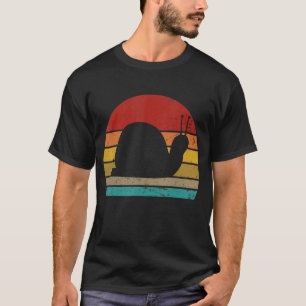 Vintage Retro Schnecke Sonnenuntergang 70er 80er 9 T-Shirt