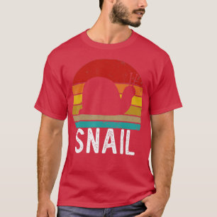 Vintage Retro Schnecke Sonnenuntergang 70er 80er 9 T-Shirt