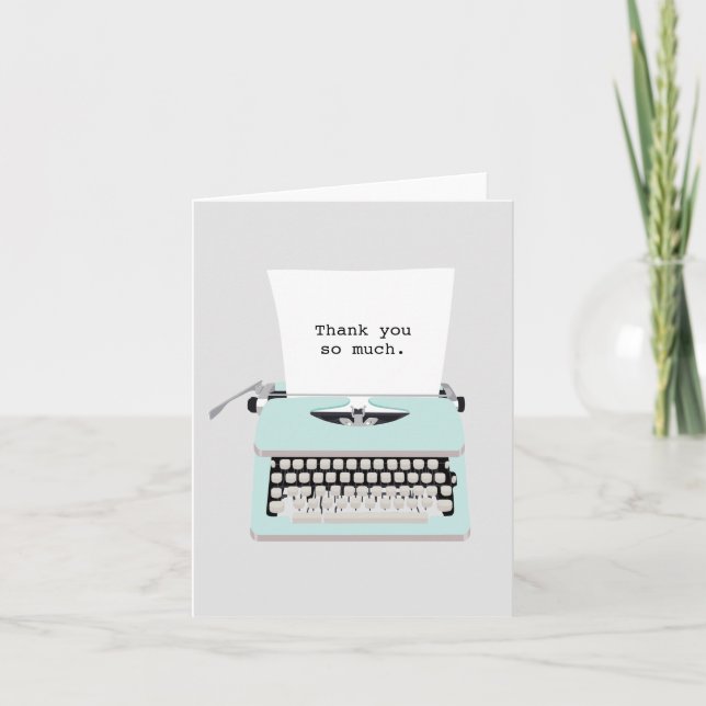 Vintage Retro-Schreibmaschine und kundenspezifisch Karte (Vorderseite)