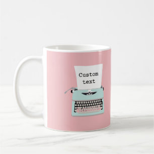 Vintage Retro-Schreibmaschine und Papierdesign Kaffeetasse
