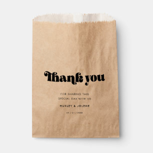 Vintage Retro-Schrift Hochzeit Geschenktütchen