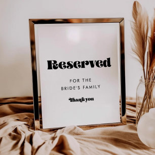 Vintage Retro Schrift Hochzeit Reserviert Schild