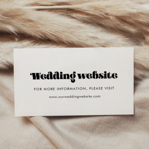 Vintage Retro-Schrift Hochzeits-Website-Karte Begleitkarte