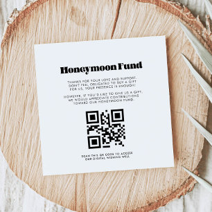 Vintage Retro-Schrift Hochzeitsgeschenk QR-Code Begleitkarte