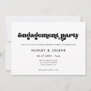 Vintage Retro-Schrift Hochzeitsparty Einladung