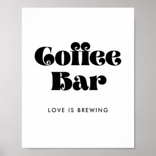 Vintage Retro Schriftzug Coffee Bar Schild
