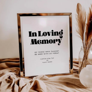 Vintage Retro Schriftzug In Loving Memory Poster