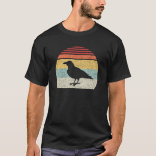 Vintage Retro Schwarze Krähe Rabe Vogel T-Shirt