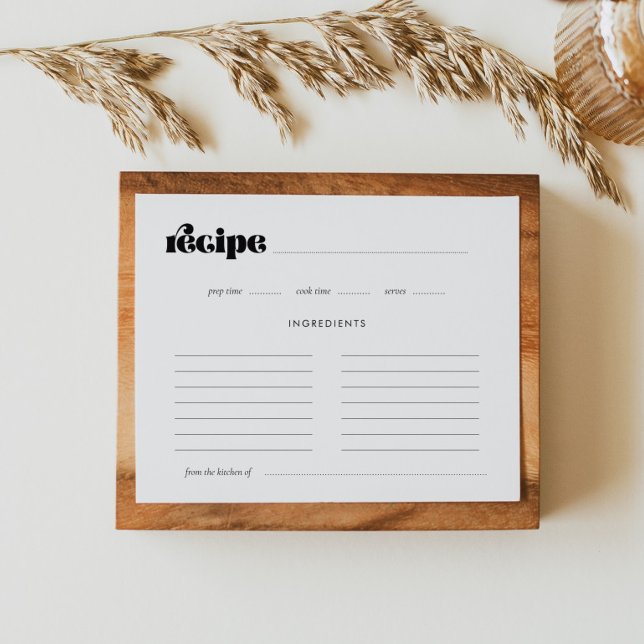 Vintage Retro-Script-Brautparty-Empfehlungskarte (Von Creator hochgeladen)