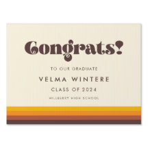 Vintage Retro-Script-Glückwunsch Graduate
