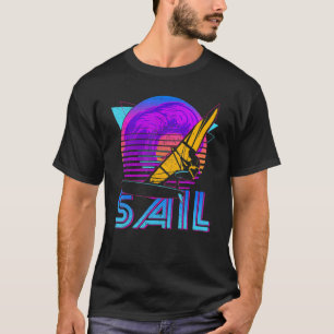 Vintage Retro Segel Segeln Segler Sonnenuntergang  T-Shirt