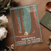 Vintage Retro Sequoia-Nationalpark Reise