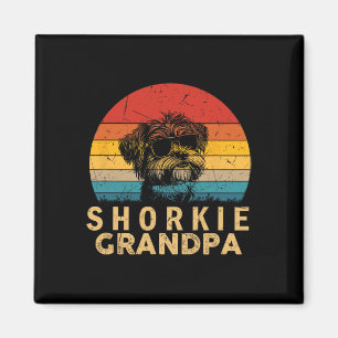 Vintage Retro Shorkie Opa Hunde Liebhaber Pfote Va Magnet