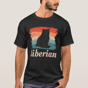 Vintage Retro Sibirische Katze 1 T-Shirt