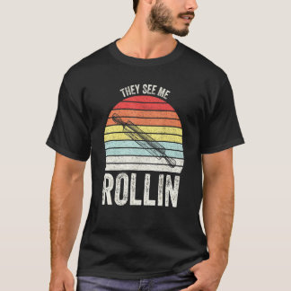 Vintage Retro Sie sehen mich rollen Nudelholz Back T-Shirt