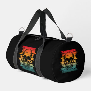 Vintage Retro Silhouette Totenkopf Duffle Bag