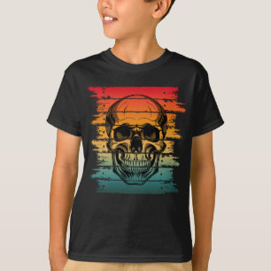 Vintage Retro Silhouette Totenkopf T-Shirt
