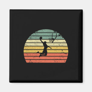 Vintage Retro-Sketch Dunk Sonnenuntergang farbenfr Magnet