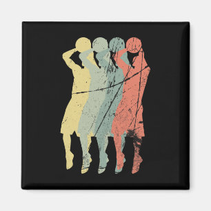 Vintage Retro Sketch Player Geschenkidee Magnet