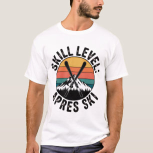 Vintage Retro-Ski-Berg-Sonnenuntergang Après Ski T T-Shirt