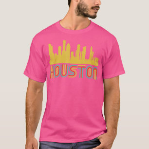 Vintage Retro Skyline von Houston Texas T-Shirt