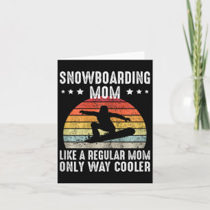 Vintage Retro-Snowboard-Mama wie eine normale Karte