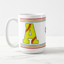 Vintage Retro Softball Buchstabe A Design