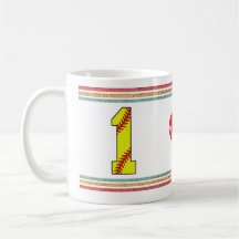 Vintage Retro Softball Nummer 1 Design