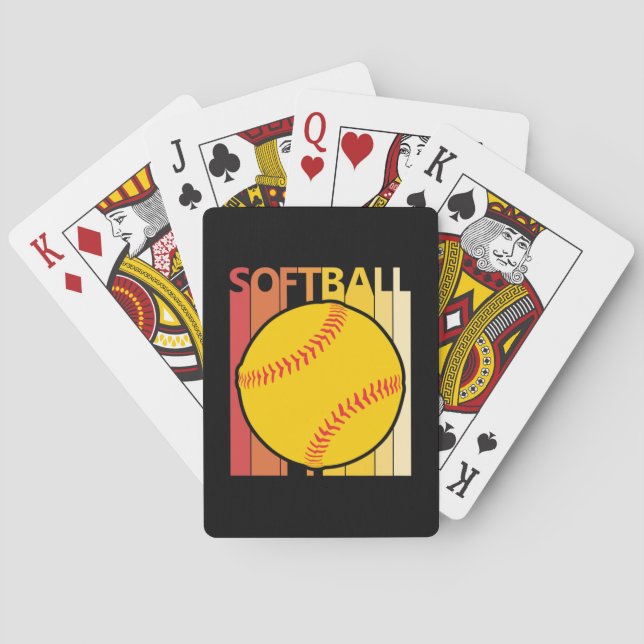 Vintage Retro Softball Spielkarten (Rückseite)