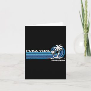 Vintage Retro Sommerurlaub Costa Rica Pura Vida Karte