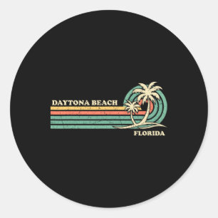 Vintage Retro Sommerurlaub Florida Daytona Beach Runder Aufkleber