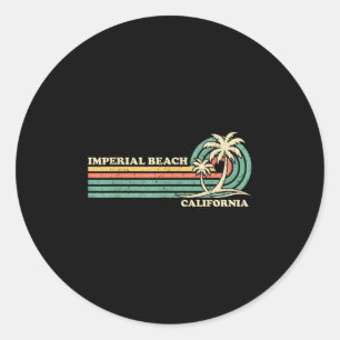 Vintage Retro Sommerurlaub Kalifornien Imperial Runder Aufkleber