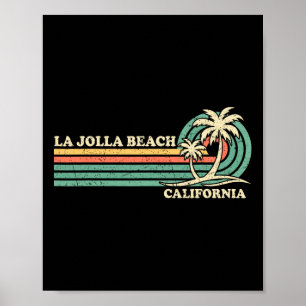 Vintage Retro Sommerurlaub Kalifornien La Jolla  Poster