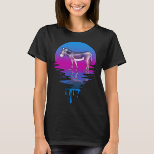 Vintage Retro Sonnenuntergang Maultier T-Shirt