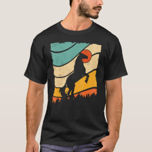 Vintage Retro Sonnenuntergang Pferd Wildtier Wildp T-Shirt