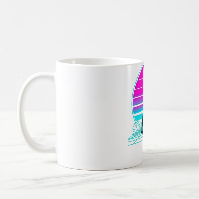 Vintage Retro-Sonnenuntergänge Kaffeetasse (Links)