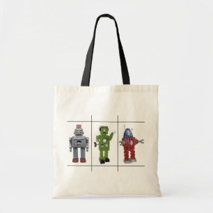 Vintage Retro Spielzeug-Roboter-Taschen-Tasche Tragetasche